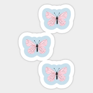 Pastel Pink Butterfly Sticker